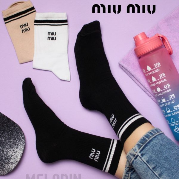 جوراب ساقدار طرح MIU MIU کد 9621